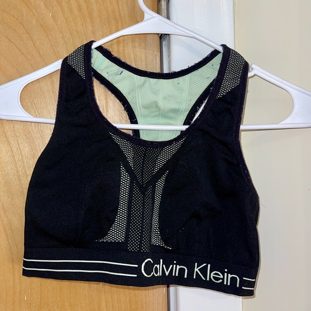 Calvin Klein Black & Green Sports Bra